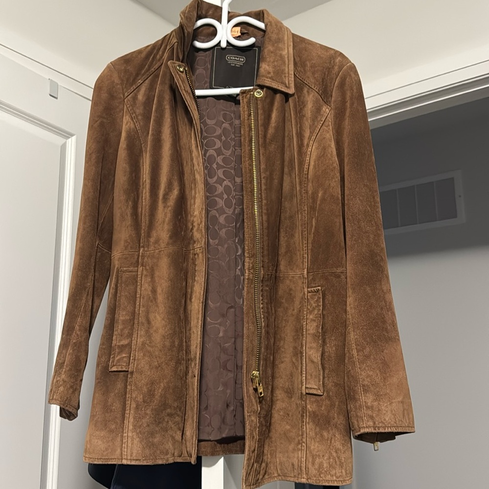 Trendy Coach Suede Jacket
